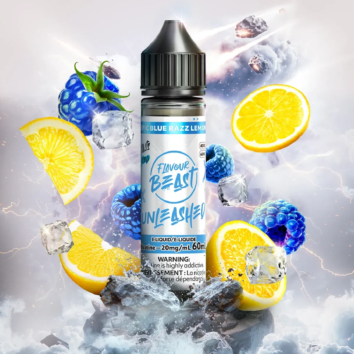 Flavour Beast Unleashed - Epic Blue Razz Lemon Iced - 20mg/60ml