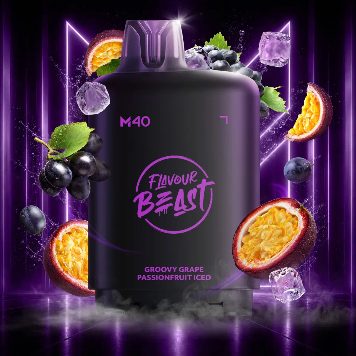 Flavour Beast Level X M40 - Groovy Grape Passionfruit Iced - 160K