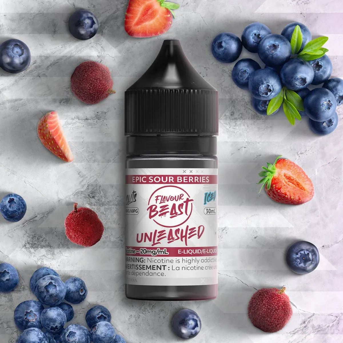 Flavour Beast Unleashed - Epic Sour Berries Iced - 20mg/30ml