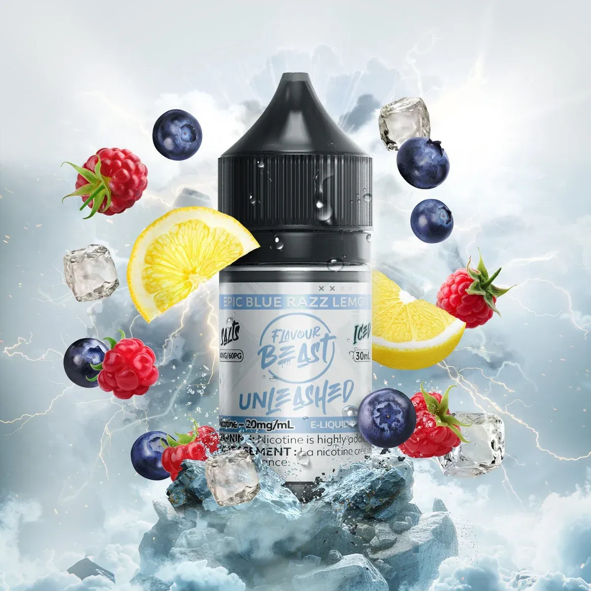 Flavour Beast Unleashed - Epic Blue Razz Lemon Iced - 20mg/30ml