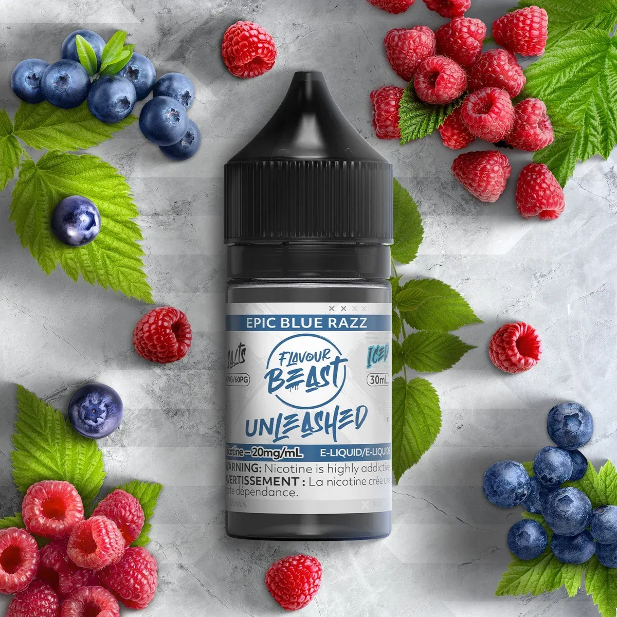 Flavour Beast Unleashed - Epic Blue Razz Iced - 20mg/30ml