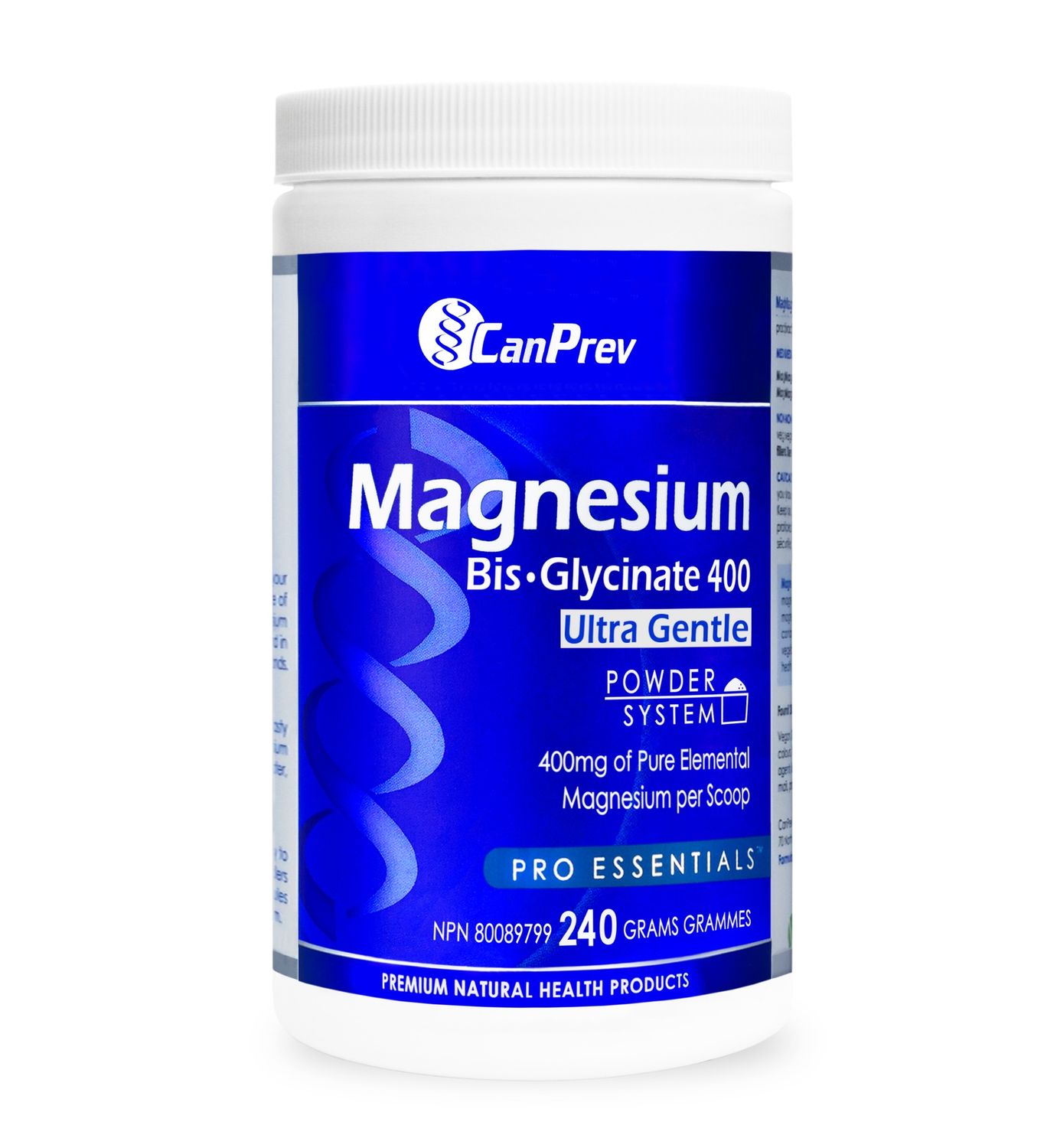 CanPrev Magnesium Bis-Glycinate 400mg Ultra Gentle Powder 240g