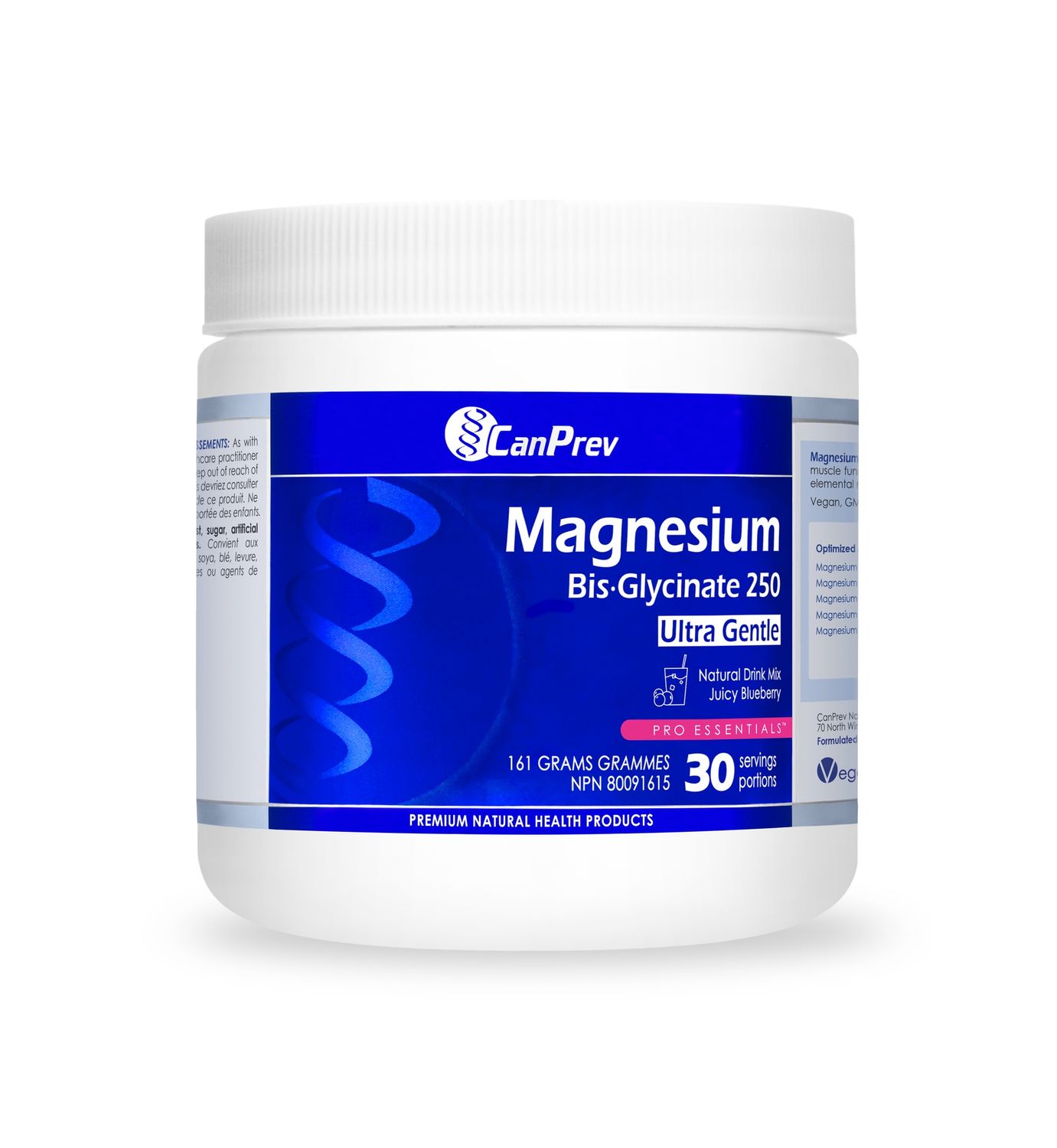 CanPrev Magnesium Bis-Glycinate Drink Mix 161g, Flavor: Juicy Blueberry