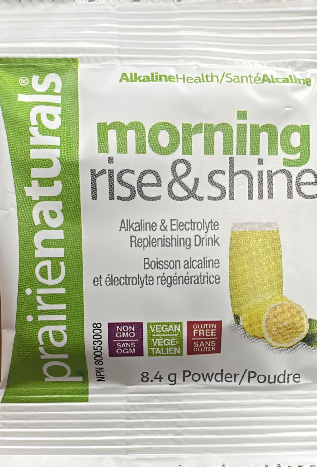 Prairie Naturals Morning Rise &amp; Shine Electrolyte Drink Mix 8.4g Sachet