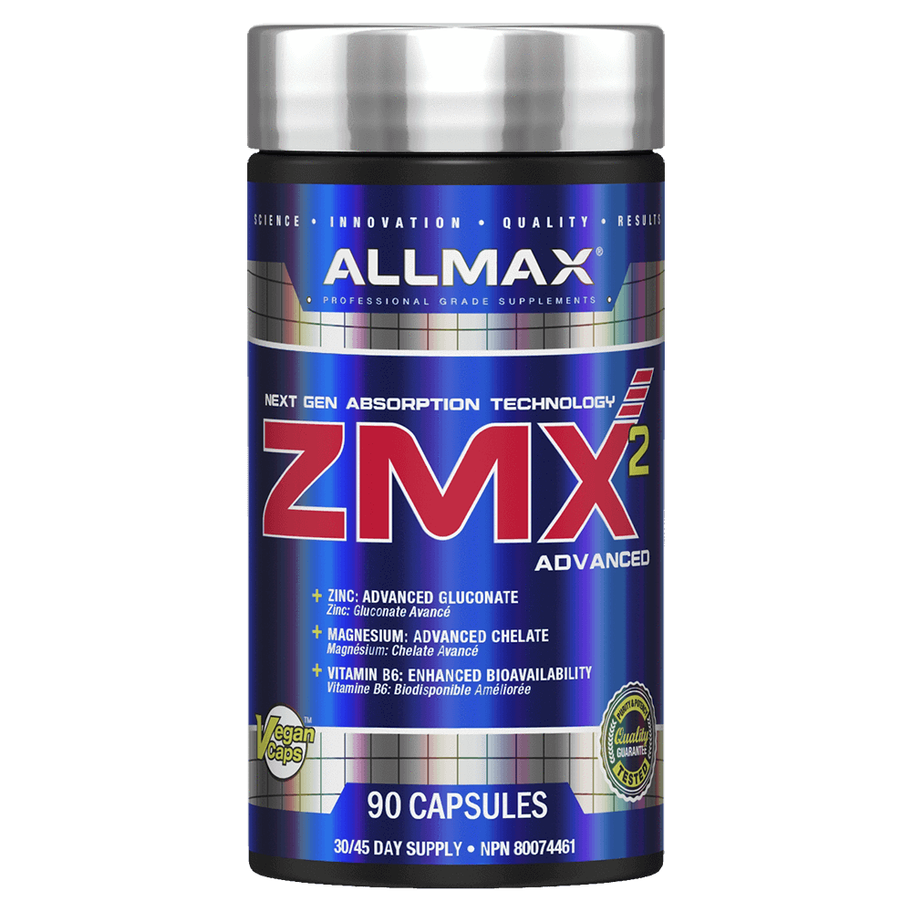 Allmax ZMX2 90 Capsules Zinc Magnesium Supplement (ZMA)