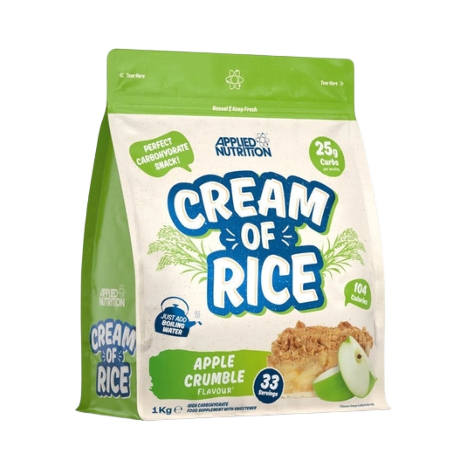 Applied Nutrition Cream of Rice 1kg, Flavor: Apple Crumble