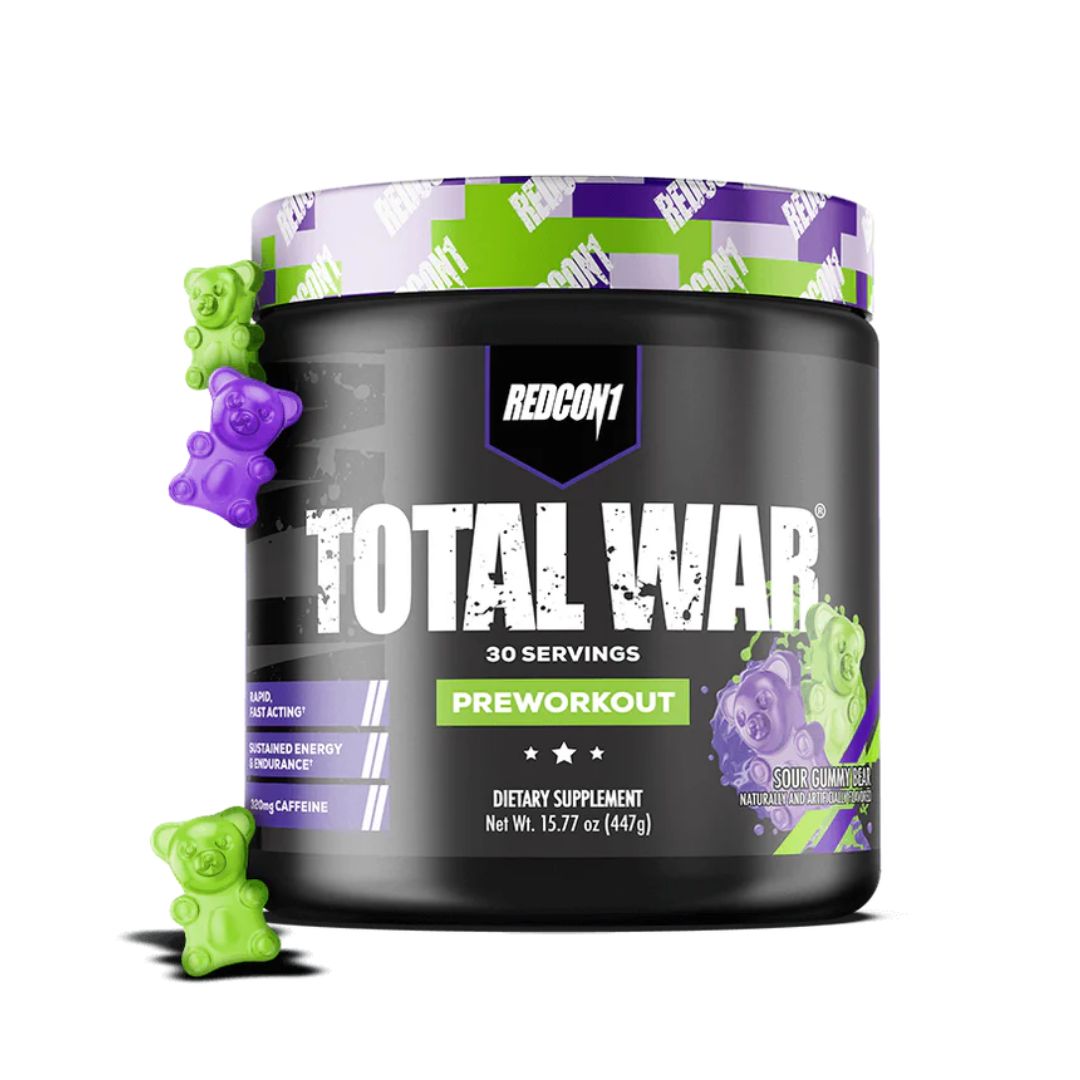 RedCon1 Total War Pre-Workout 30 Servings, Flavor: Sour Gummy Bear