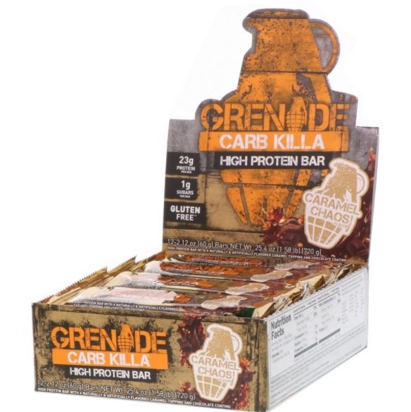 Grenade – Carb Killa Protein Bar (Box of 12) Caramel Chaos