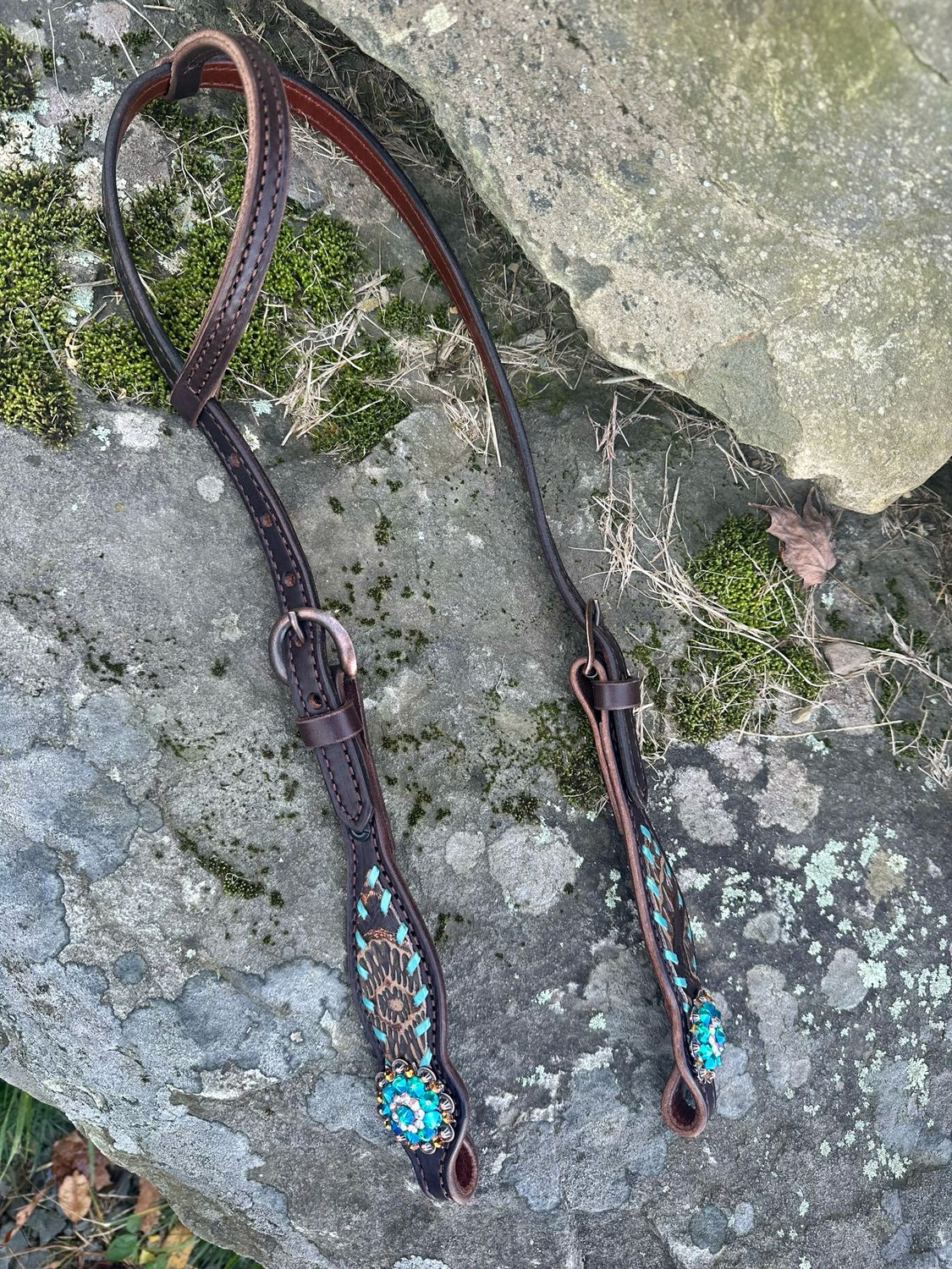 One Ear Standard Size Scalloped Headstall 104