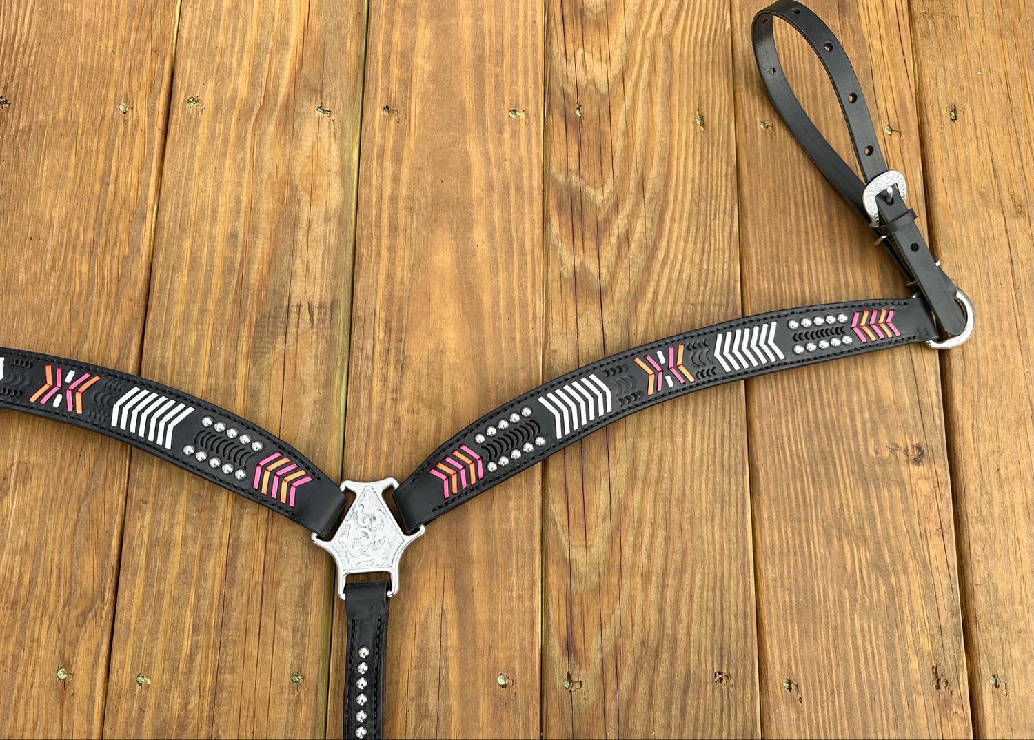 Black Laced Breast Collar 1115