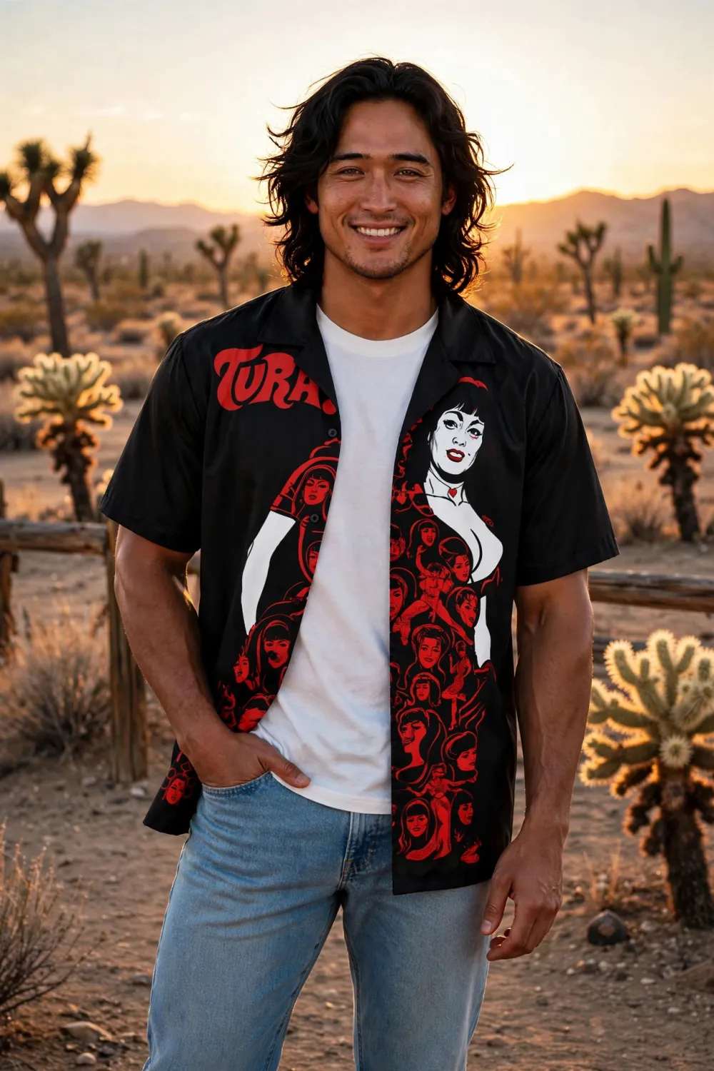 Tura Satana Mitch O'Connell Bowling Shirt Cult Classic Movie Retro Graphic