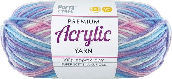Acryl Yarn 100g 189m 8ply Multi 07 Rarity