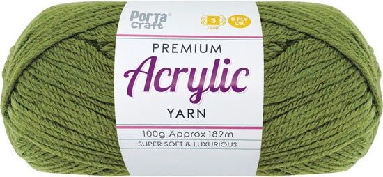 Acryl Yarn 100g 189m 8ply Solid 59 Pine