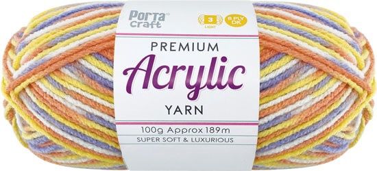 Acryl Yarn 100g 189m 8ply Multi 05 Applejack