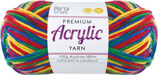 Acryl Yarn 100g 189m 8ply Multi 15 Retro Lego