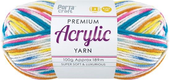 Acryl Yarn 100g 189m 8ply Multi 08 Circus