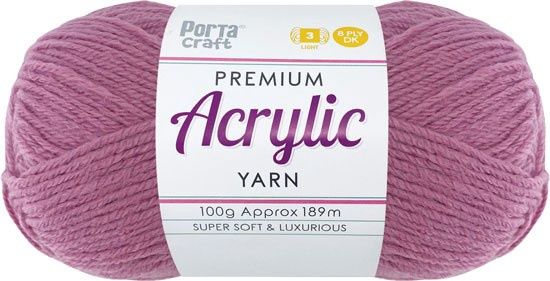 Acryl Yarn 100g 189m 8ply Solid 39 Fuzzy Wuzzy