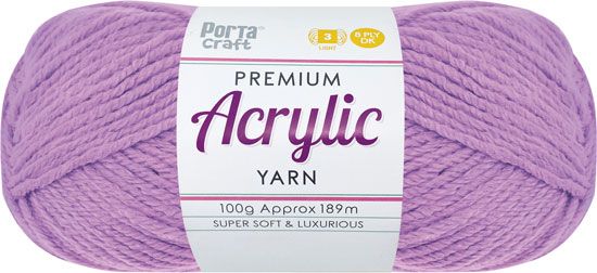 Acryl Yarn 100g 189m 8ply Solid 42 Jasmine