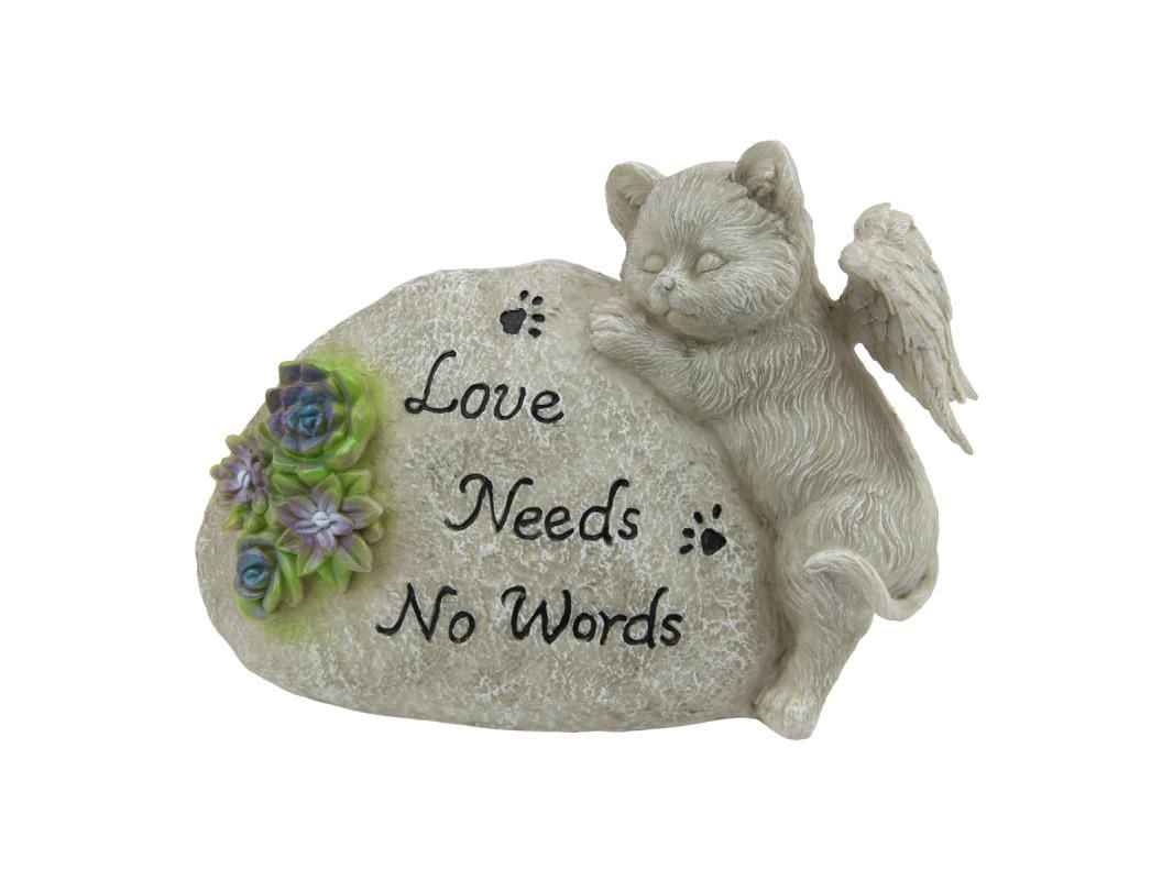21CM MEMORIAL CAT GARDEN PLAQUE