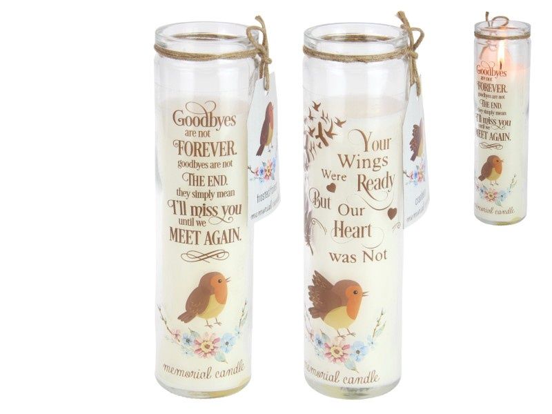 21CM PILLAR CANDLE W/INSPIRATIONAL WORDI