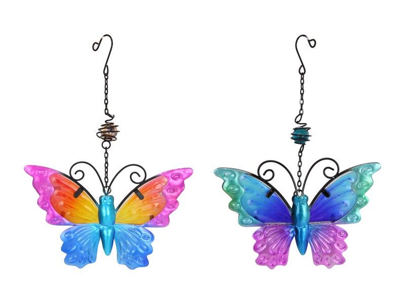 10CM METAL B/FLY COLOURFUL HANGER 2 ASST