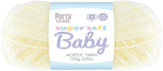 Super Soft Baby Acryl Yarn 420m 4ply 03 Cream