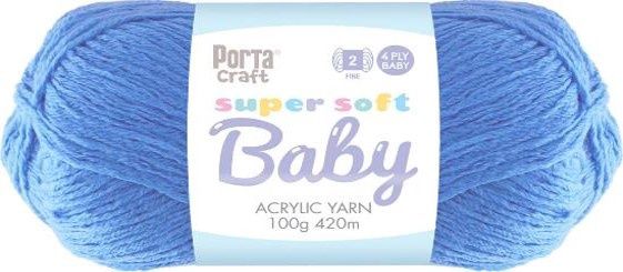 Super Soft Baby Acryl Yarn 420m 4ply 07 Cornflower