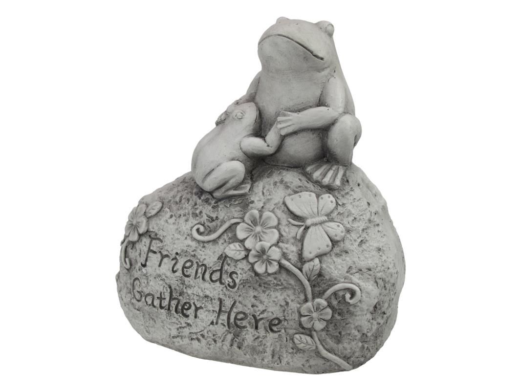 31CM FROG GARDEN PLAQUE W/WORDING