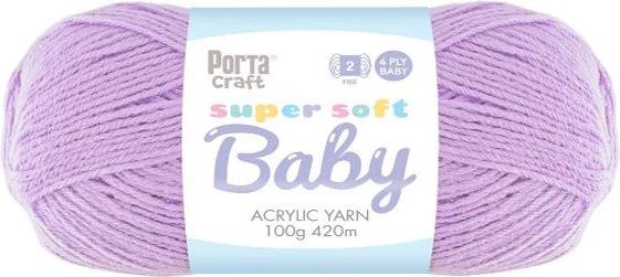 Super Soft Baby Acryl Yarn 420m 4ply 08 Soft Lilac