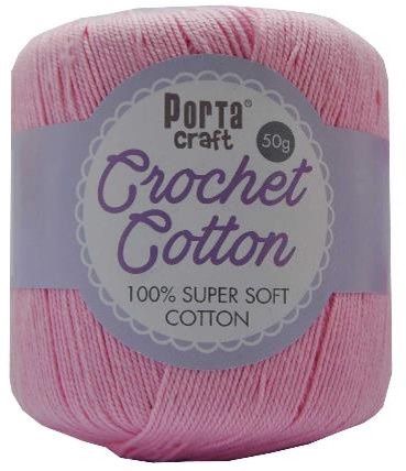 Crochet Cotton 50g 145m 24 Baby Pink