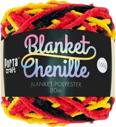 Chenille Blanket Yarn 100g 80m Multi Indigenous