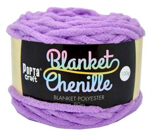 Chenille Blanket Yarn 100g 80m Solid 29 Lilac