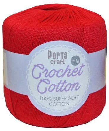 Crochet Cotton 50g 145m 18 Post Box Red