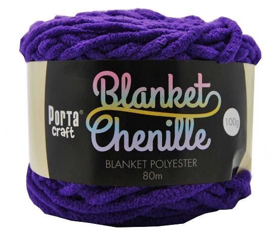 Chenille Blanket Yarn 100g 80m Solid 31 Purple