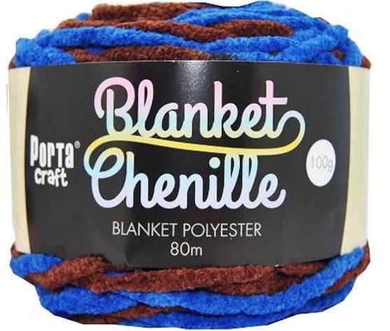 Chenille Blanket Yarn 100g 80m Multi Midnight