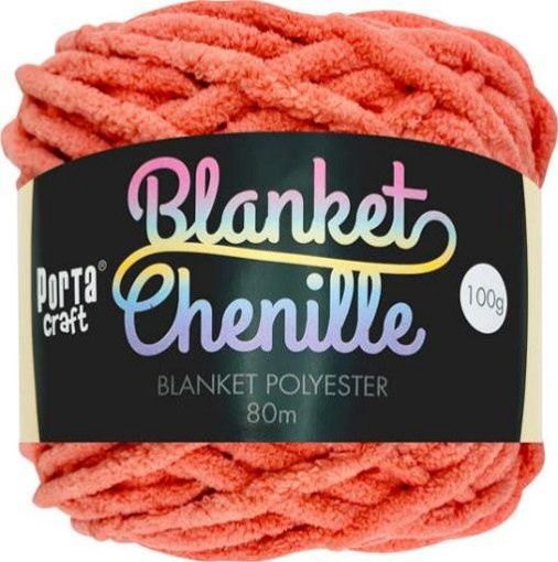 Chenille Blanket Yarn 100g 80m Solid 18 Salmon