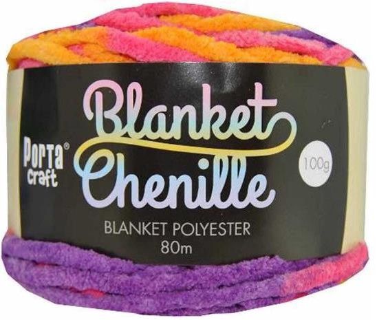 Chenille Blanket Yarn 100g 80m Multi Fantasy