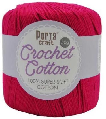 Crochet Cotton 50g 145m 20 Rose Pink
