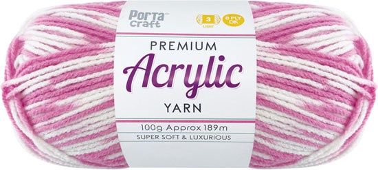 Acryl Yarn 100g 189m 8ply Multi 33 Pinkie Pie