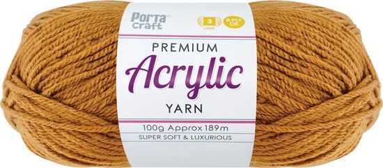 Acryl Yarn 100g 189m 8ply Solid 07 Teddy Bear