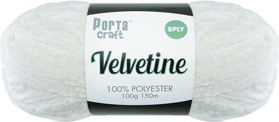 Velvetine Yarn 100g 150m 06 Bright White