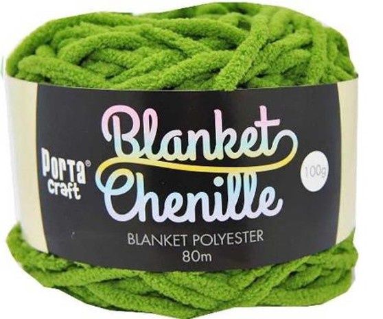 Chenille Blanket Yarn 100g 80m Solid 41 Shamrock