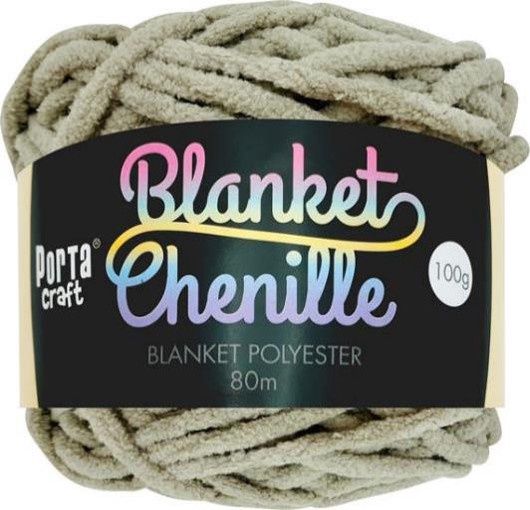 Chenille Blanket Yarn 100g 80m Solid 43 Taupe