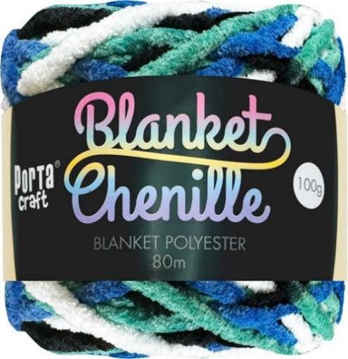 Chenille Blanket Yarn 100g 80m Multi TSI
