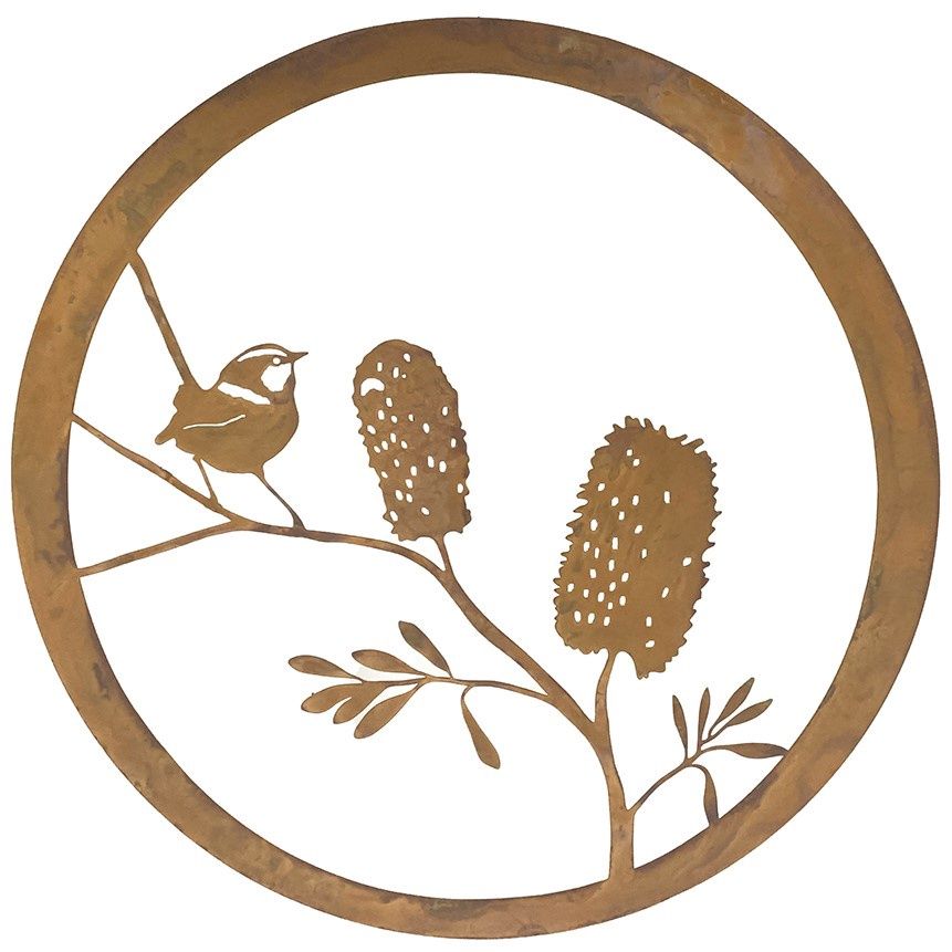 WILLY WAGTAIL IN BOTTLEBRUSH-501 x 60 x 501mm