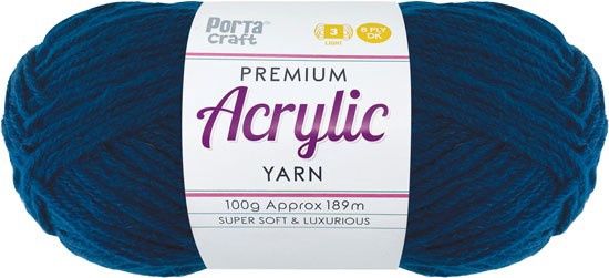 Acryl Yarn 100g 189m 8ply Solid 46 Navy