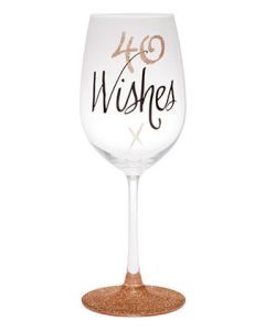 40 Wishes Wine Glass