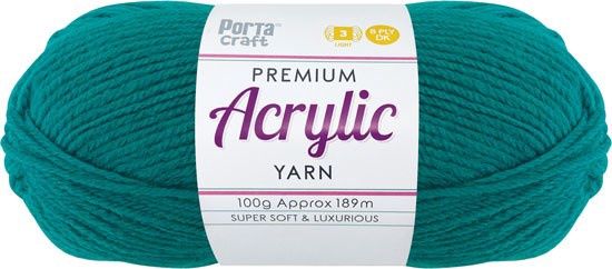 Acryl Yarn 100g 189m 8ply Solid 57 Forrest Green