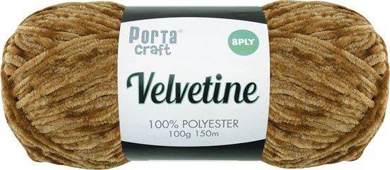 Velvetine Yarn 100g 150m 02 Teddy Bear