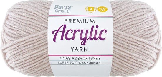 Acryl Yarn 100g 189m 8ply Solid 36 Light Mauve